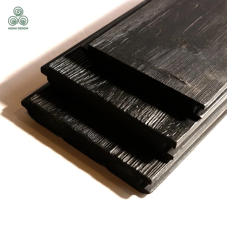 Black Linear-Grain Shou Sugi Ban Cladding factory Black Linear-Grain Shou Sugi Ban Cladding factory