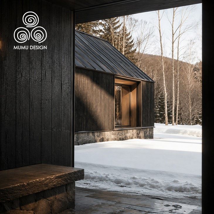 Black Crackle Shou Sugi Ban Cladding For Cabin Exteriors Black Crackle Shou Sugi Ban Cladding For Cabin Exteriors