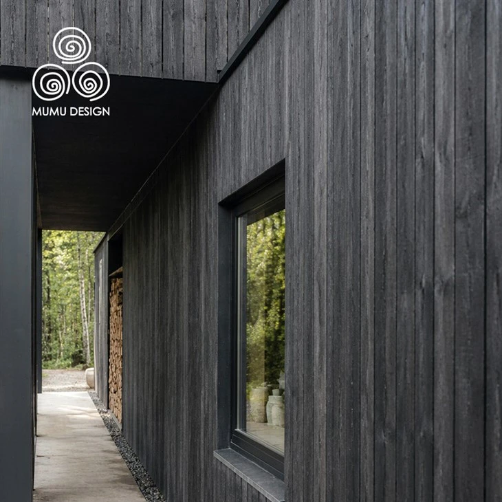 Black Linear-Grain Shou Sugi Ban Cladding Black Linear-Grain Shou Sugi Ban Cladding